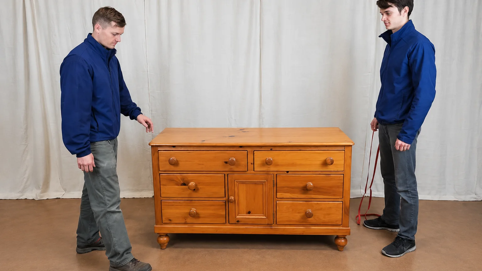 Large furniture protected and ready for transport
